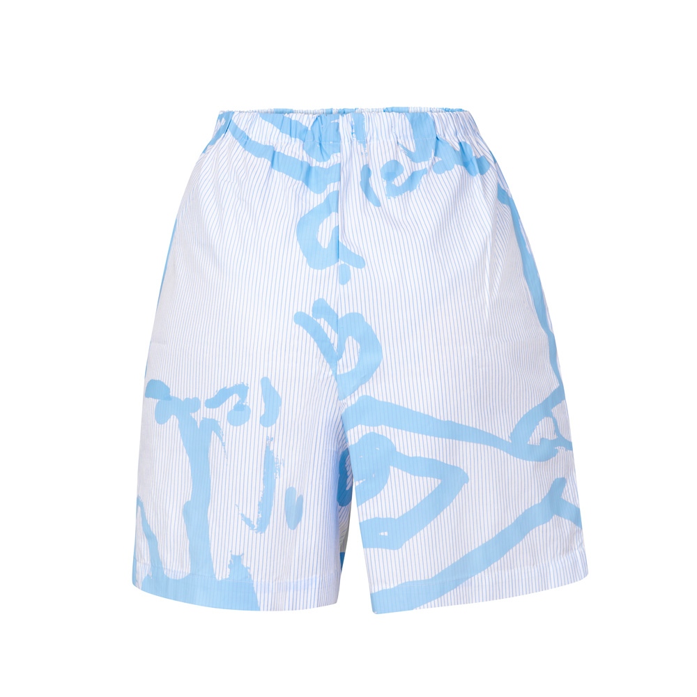 Thermalbad Set by Peter Jellitsch blau auf weiss Hose Rueckseite