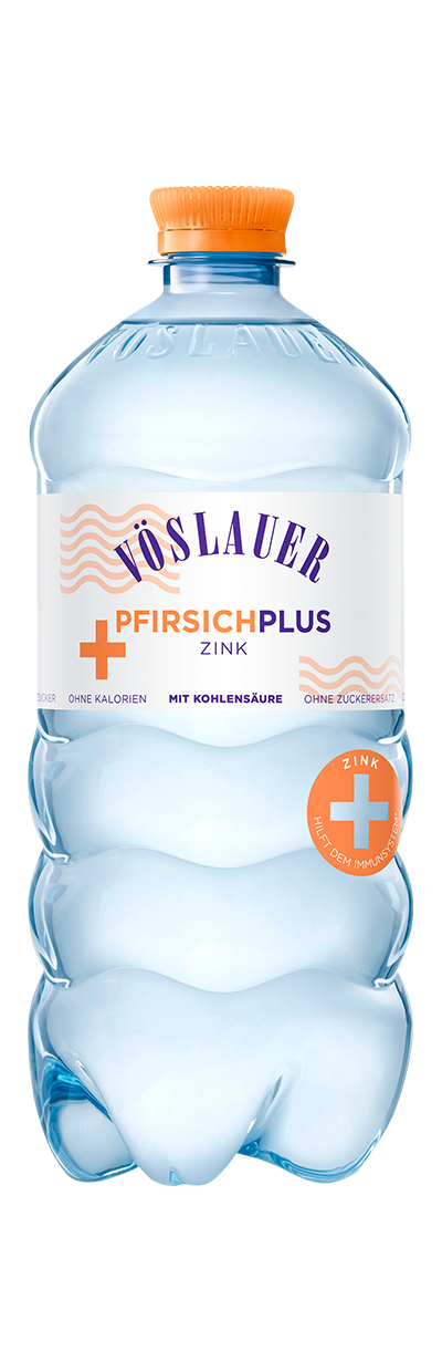Flasche Vöslauer Pfirsich Plus Zink 1,0 l